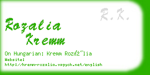 rozalia kremm business card